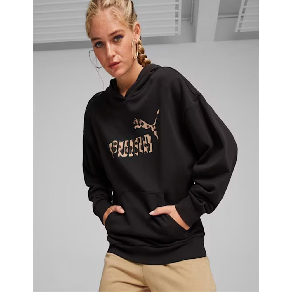 Foto 4 pulgar | Sudadera Puma Hoody Ess Animal The Black para Mujer