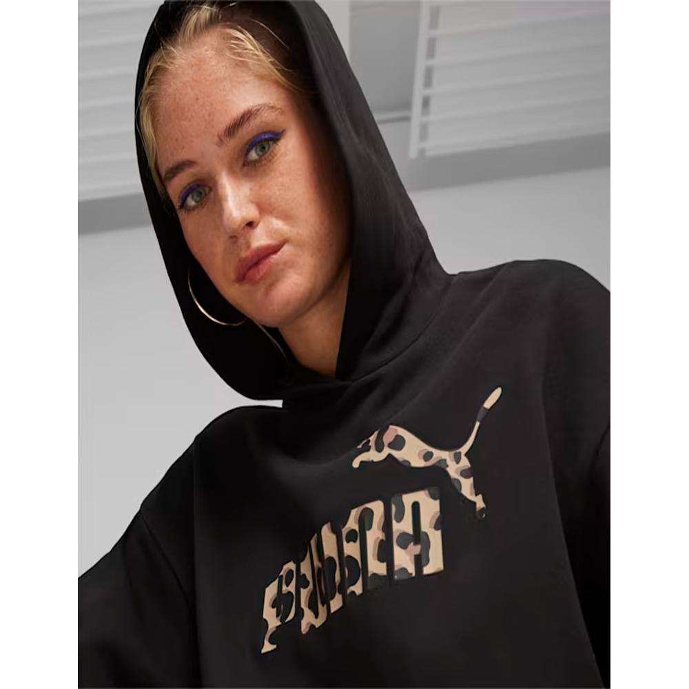 Foto 6 pulgar | Sudadera Puma Hoody Ess Animal The Black para Mujer