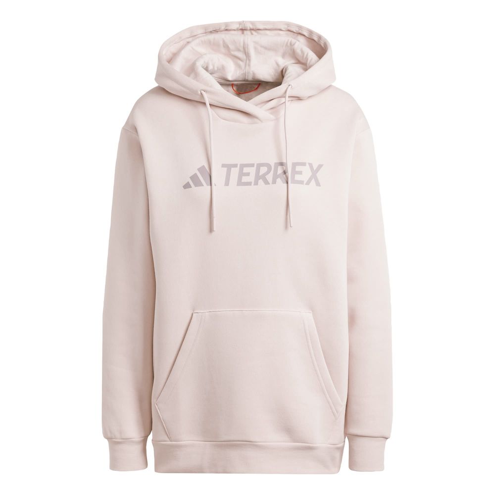 Foto 2 pulgar | Sudadera Con Gorro Terrex Multi Logo Grande Adidas Rosa Mujer