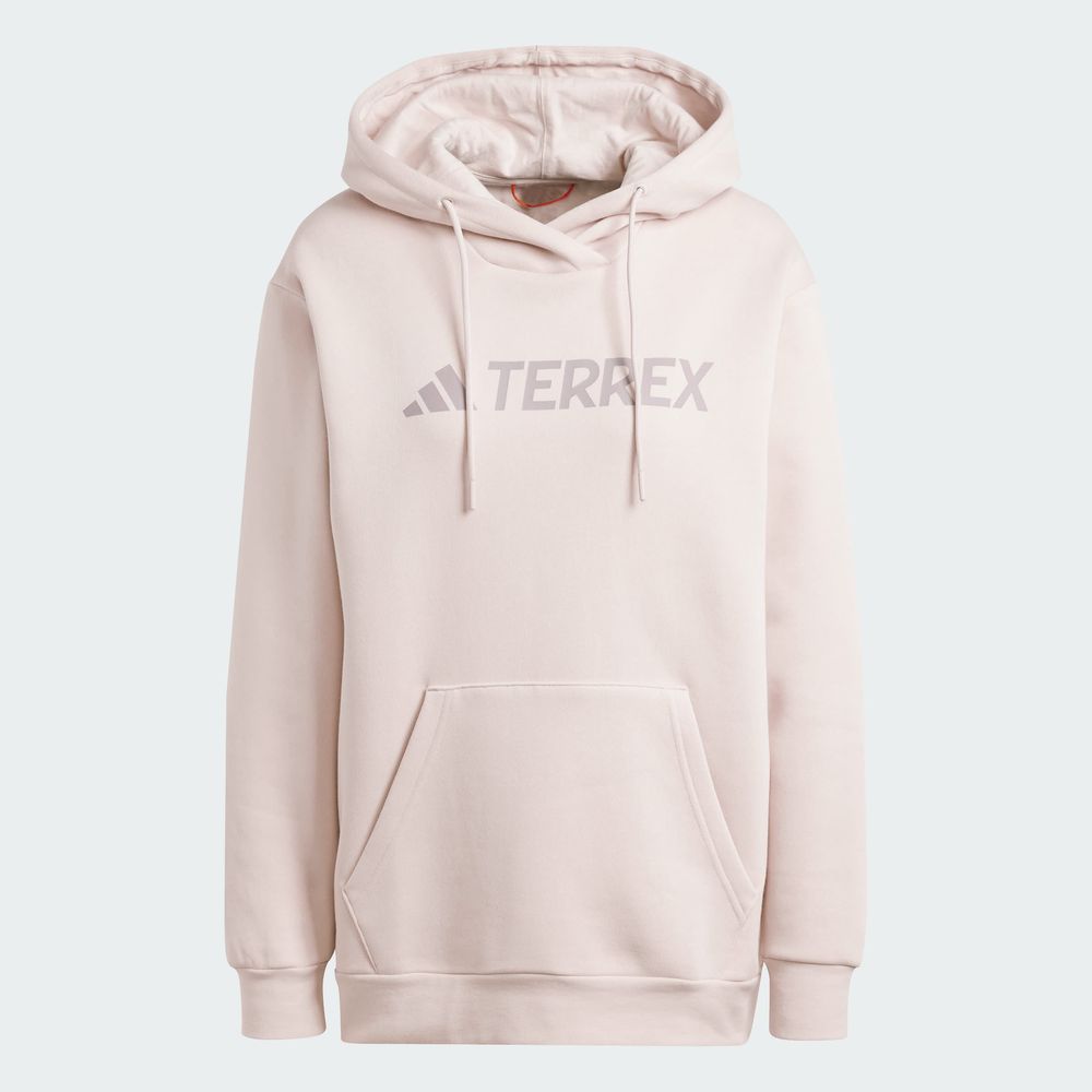 Foto 4 pulgar | Sudadera Con Gorro Terrex Multi Logo Grande Adidas Rosa Mujer