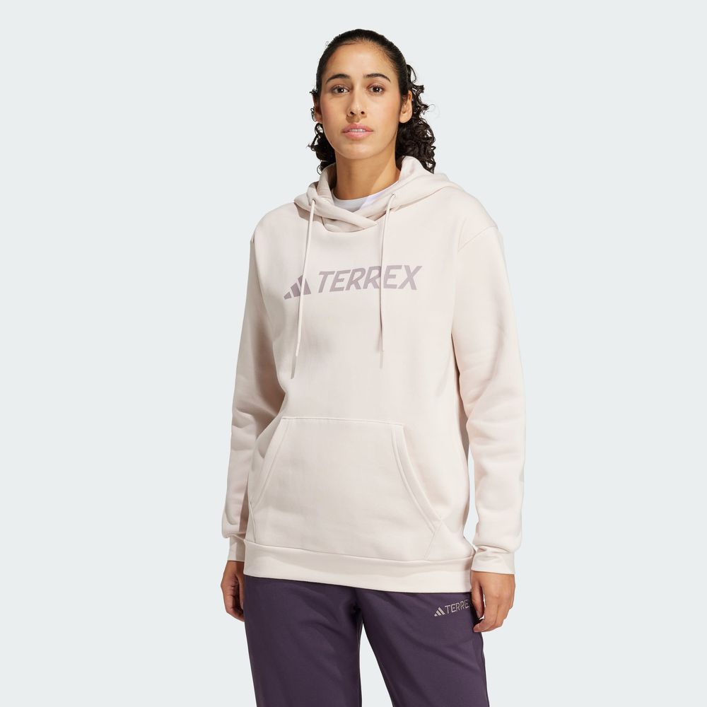 Foto 5 pulgar | Sudadera Con Gorro Terrex Multi Logo Grande Adidas Rosa Mujer