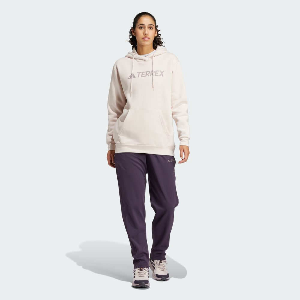 Foto 8 pulgar | Sudadera Con Gorro Terrex Multi Logo Grande Adidas Rosa Mujer
