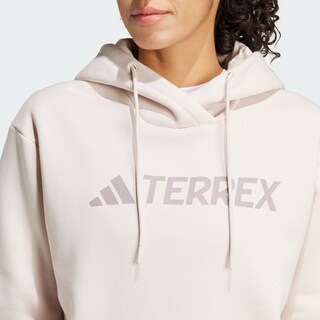 Foto 8 | Sudadera Con Gorro Terrex Multi Logo Grande Adidas Rosa Mujer