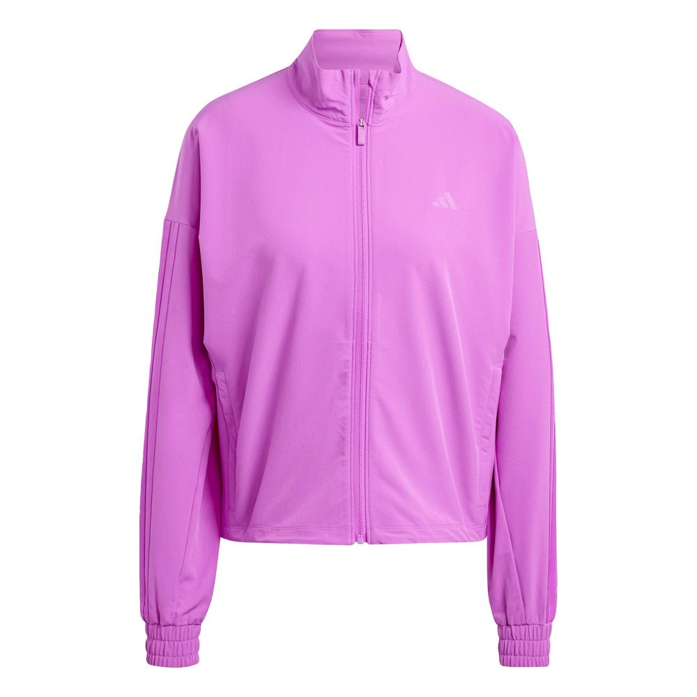 Chamarra Tejida Pacer All Gym Tonal 3 Franjas Adidas Violeta Mujer