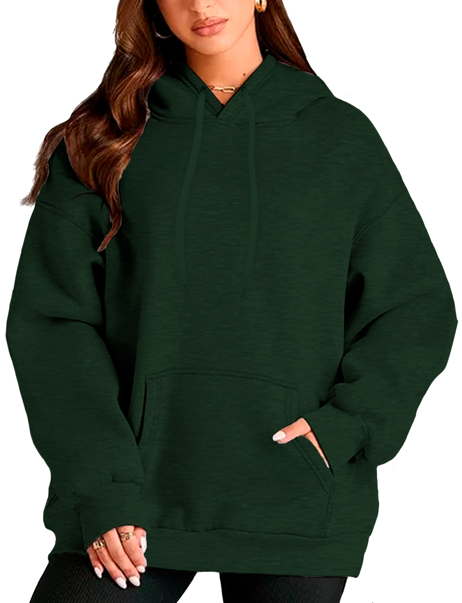 Sudadera con Capucha Shendy Vendy Verde de Calidad Hoodie para Mujer