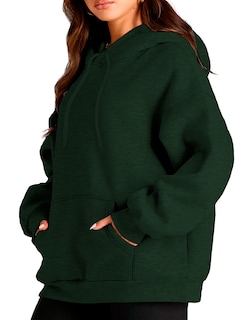 Foto 2 | Sudadera con Capucha Shendy Vendy Verde de Calidad Hoodie para Mujer