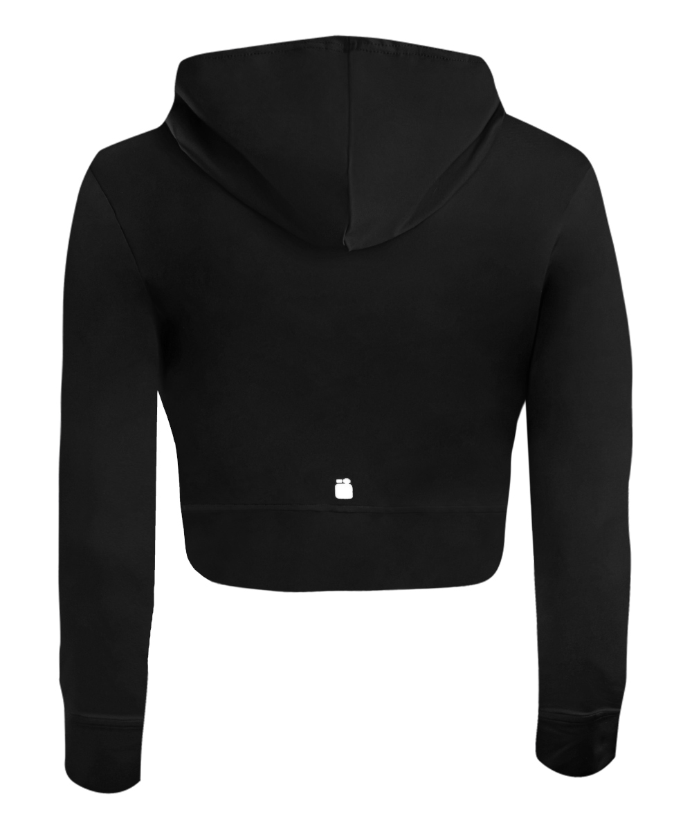 Foto 3 pulgar | Sudadera Crop Top Hoodie Voltaica Vd0120a Color Negro