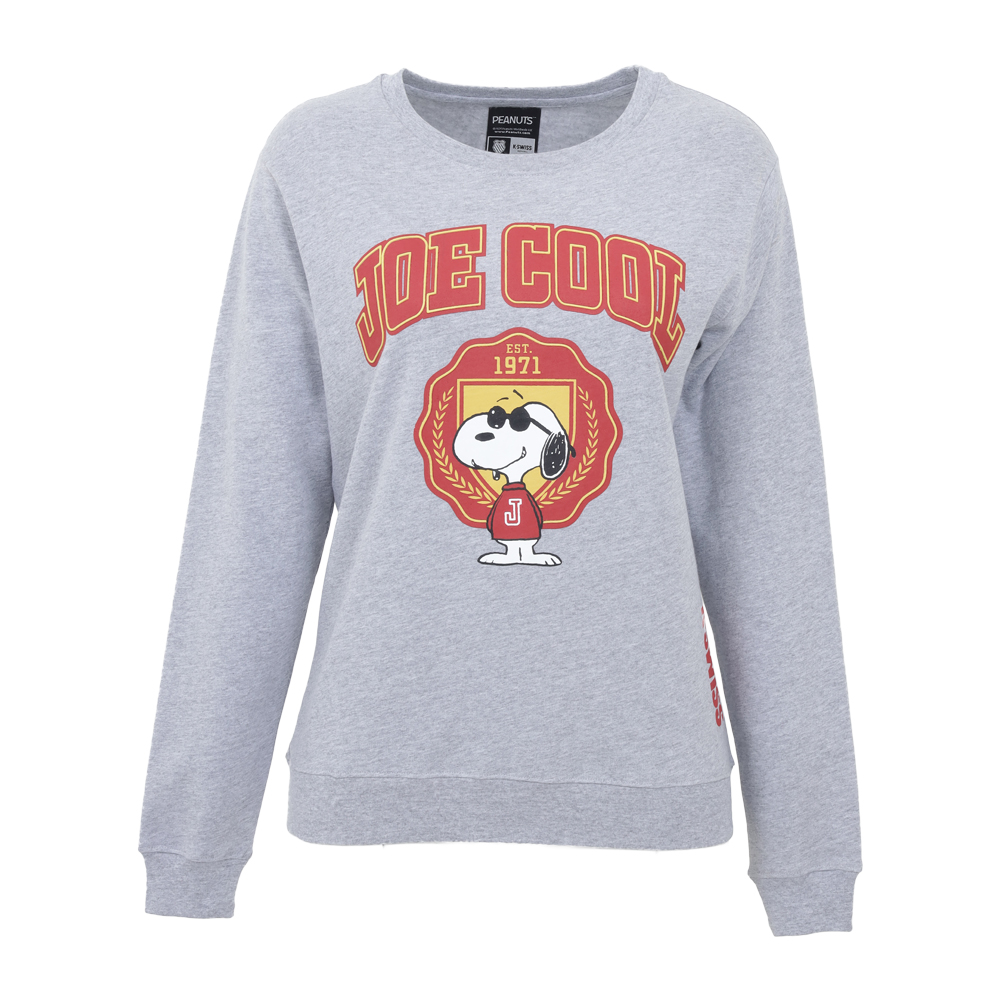 Foto 2 pulgar | Sudadera K-swiss Snoopy Collerge Color Gris