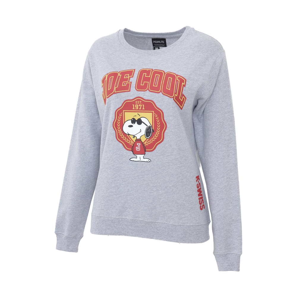 Foto 4 pulgar | Sudadera K-swiss Snoopy Collerge Color Gris