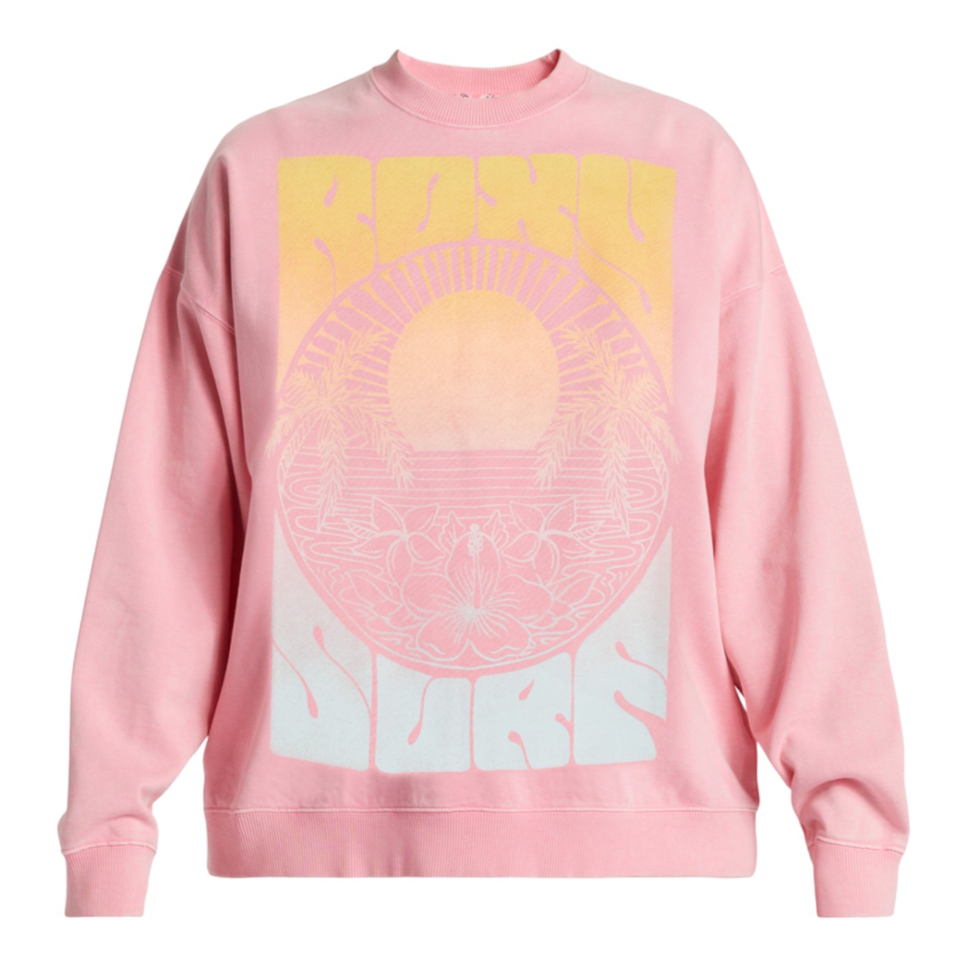 Sudadera Roxy Lineup Oversized Crew B Para Mujer Color Rosa Modelo Arjft04181mfr0