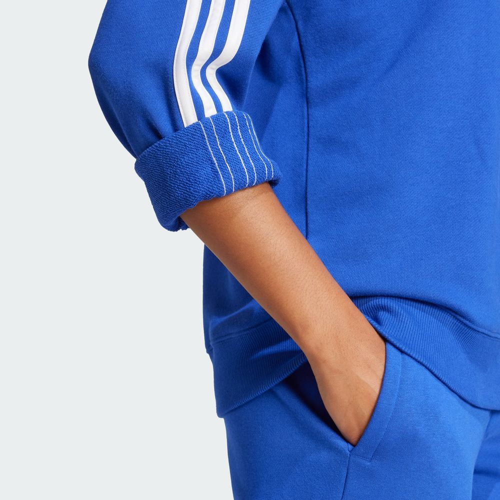 Foto 8 pulgar | Sudadera Essentials 3 Franjas Adidas Azul Mujer