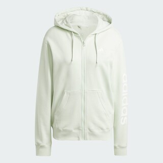Foto 3 | Buzo Con Capucha Essentials Linear Felpa Francesa Adidas Verde Mujer