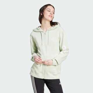 Foto 5 | Buzo Con Capucha Essentials Linear Felpa Francesa Adidas Verde Mujer