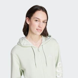 Foto 7 | Buzo Con Capucha Essentials Linear Felpa Francesa Adidas Verde Mujer