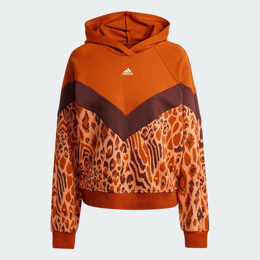 Foto 4 pulgar | Sudadera Con Gorro Adidas X Farm Rio Adidas Rojo Mujer