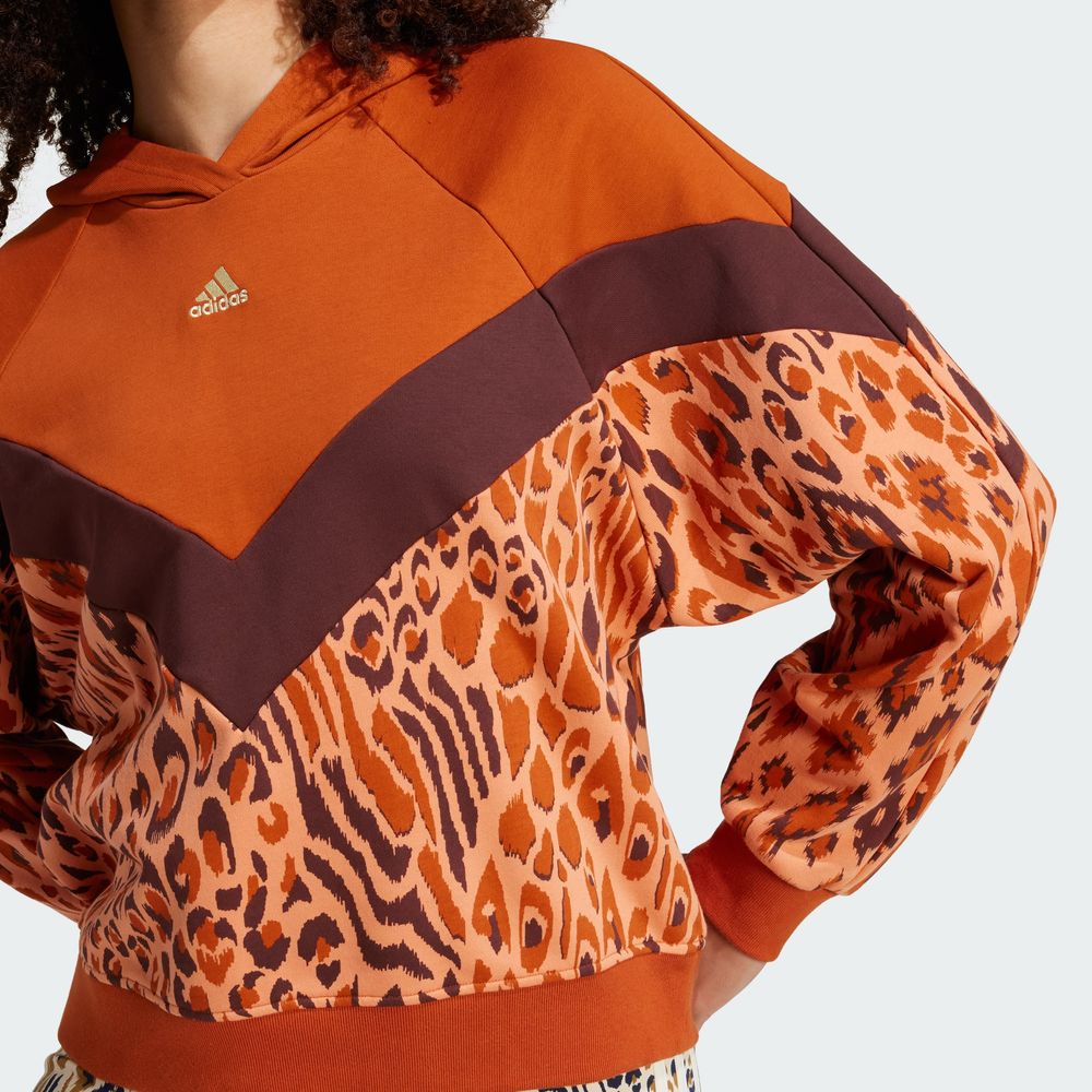 Foto 7 | Sudadera Con Gorro Adidas X Farm Rio Adidas Rojo Mujer