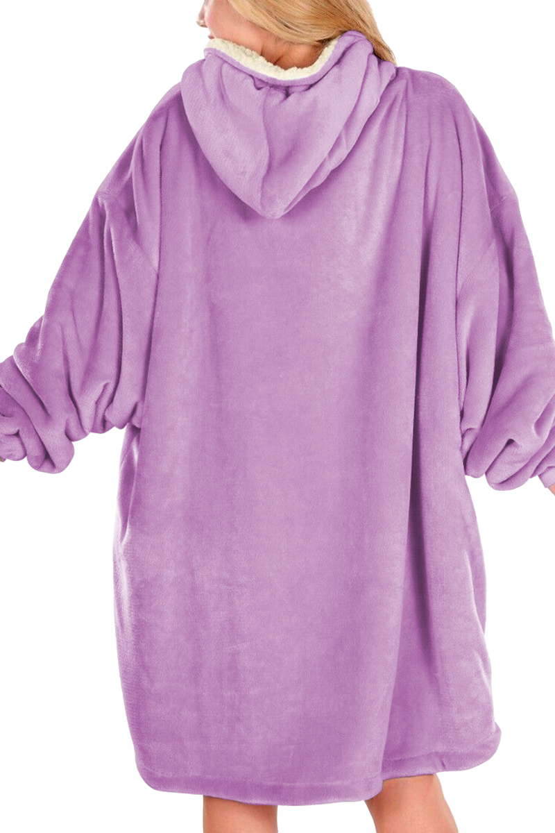 Foto 3 pulgar | Sudadera Tipo Cobija Shendy Vendy Púrpura con Capucha Afelpada