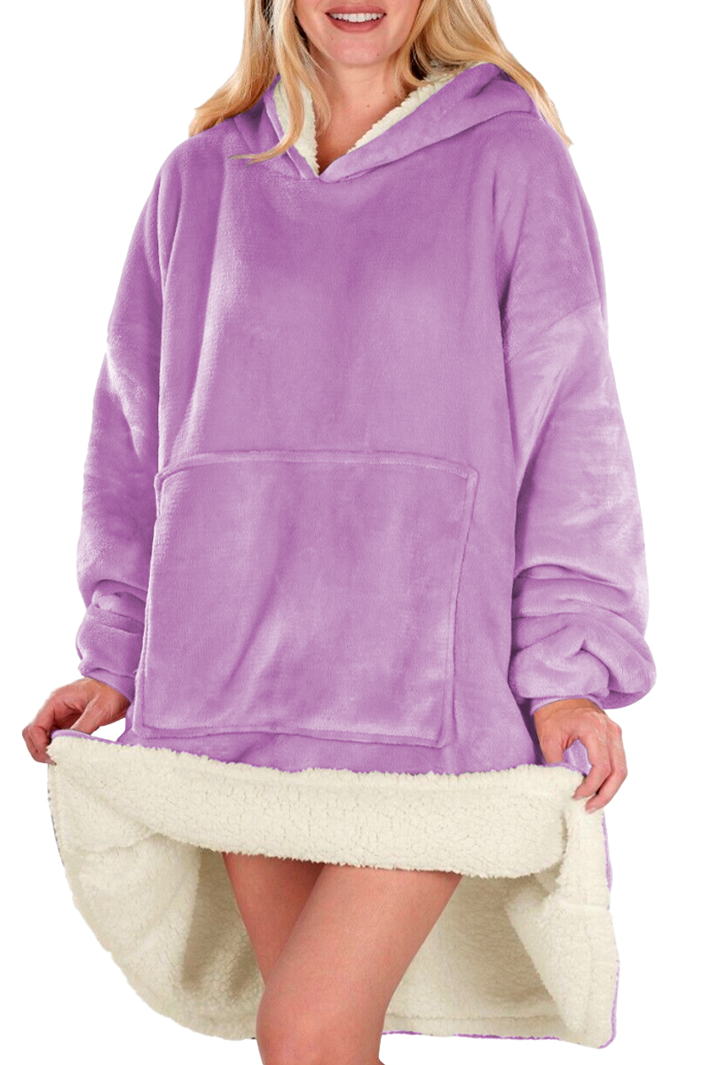 Foto 4 pulgar | Sudadera Tipo Cobija Shendy Vendy Púrpura con Capucha Afelpada
