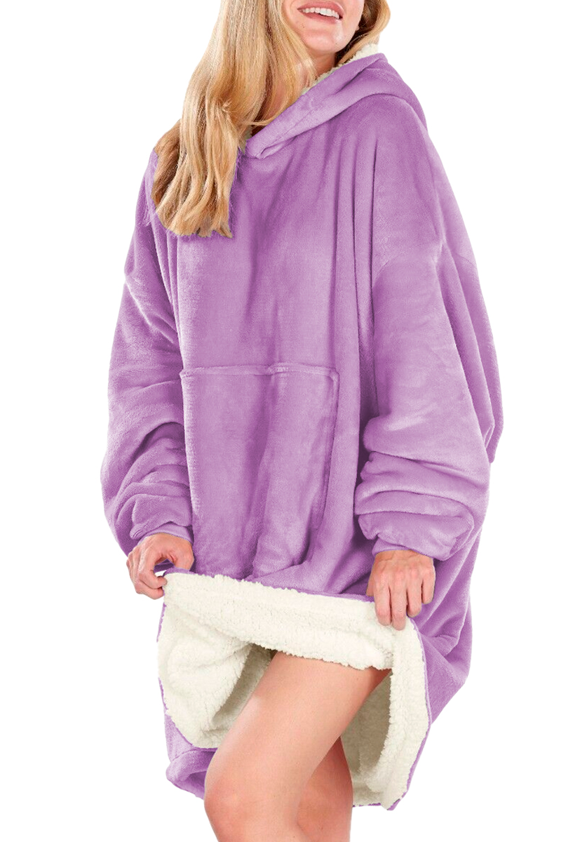 Foto 5 pulgar | Sudadera Tipo Cobija Shendy Vendy Púrpura con Capucha Afelpada