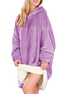Foto 4 | Sudadera Tipo Cobija Shendy Vendy Púrpura con Capucha Afelpada