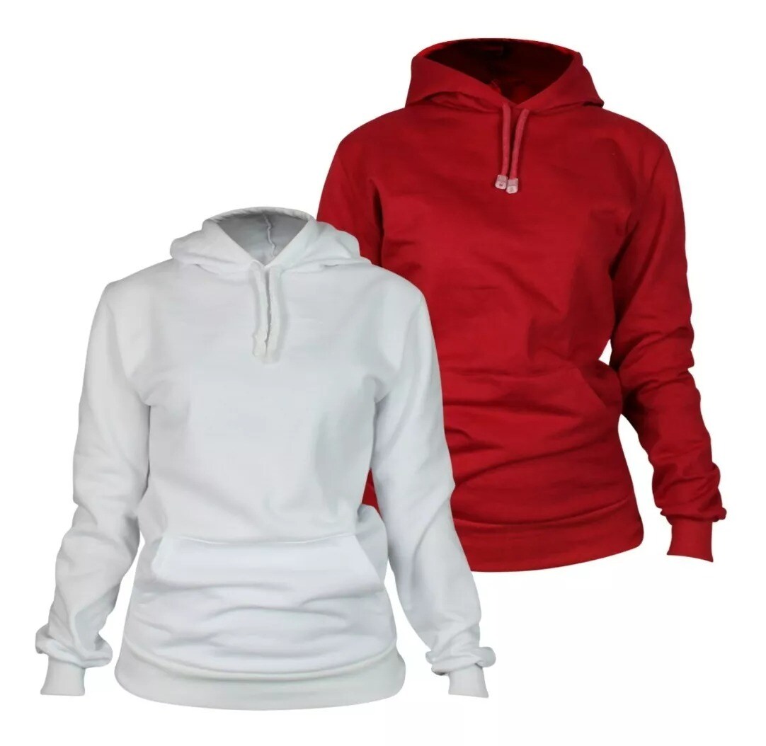 Paquete De Sudaderas Con Capucha Color Blanco Y Rojo Para Mujer Chb Chili Beans Clothing Co. $459