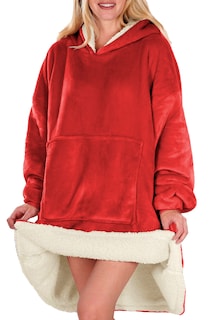 Foto 3 | Sudadera Tipo Cobija Shendy Vendy Roja con Capucha Afelpada