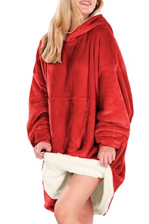 Foto 4 | Sudadera Tipo Cobija Shendy Vendy Roja con Capucha Afelpada