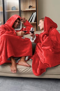 Foto 5 | Sudadera Tipo Cobija Shendy Vendy Roja con Capucha Afelpada