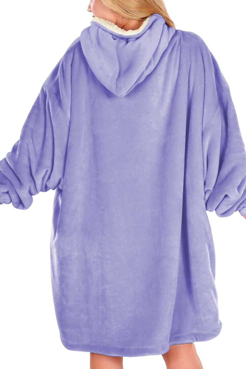 Foto 3 pulgar | Sudadera Tipo Cobija Shendy Vendy con Capucha Afelpada Azul Claro