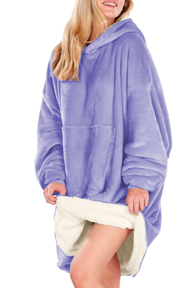 Foto 5 pulgar | Sudadera Tipo Cobija Shendy Vendy con Capucha Afelpada Azul Claro