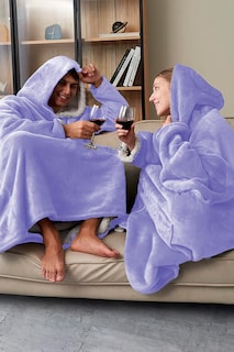 Foto 5 | Sudadera Tipo Cobija Shendy Vendy con Capucha Afelpada Azul Claro