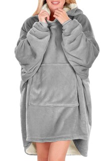 Foto 1 | Sudadera Tipo Cobija Shendy Vendy con Capucha Afelpada Gris Jaspe