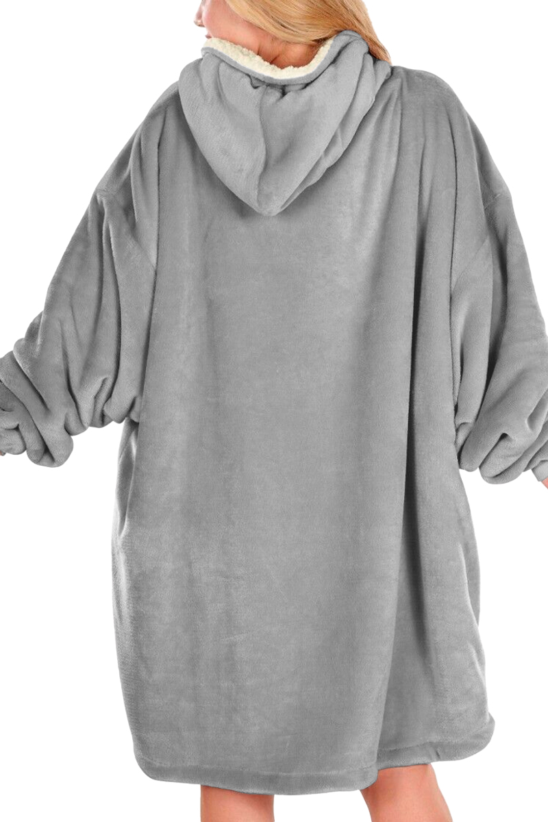 Foto 2 | Sudadera Tipo Cobija Shendy Vendy con Capucha Afelpada Gris Jaspe