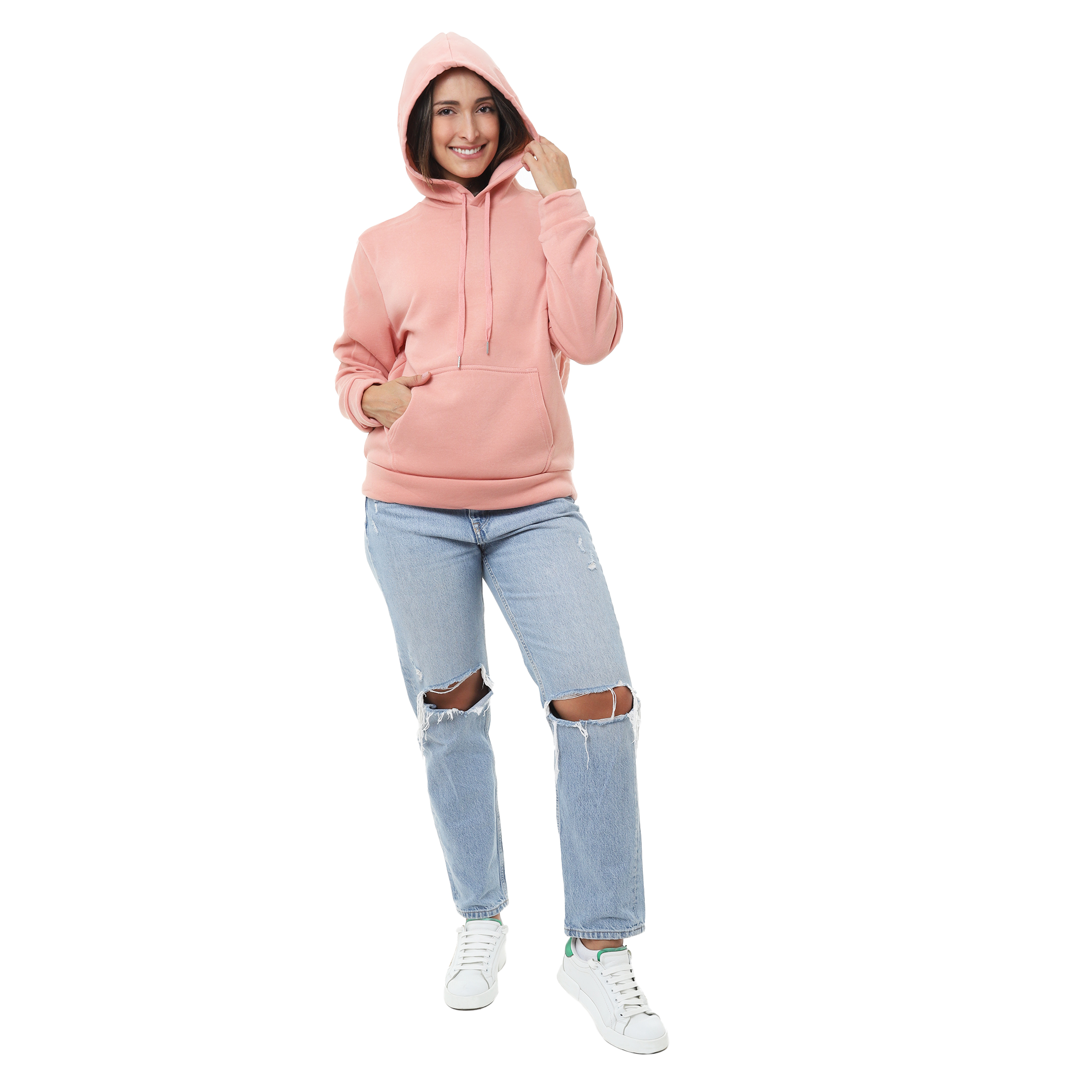 Foto 5 pulgar | Sudadera Para Mujer Hoodie Con Capucha Afelpada, Moda Casual Y Cómoda – Ideal Para Clima Frío