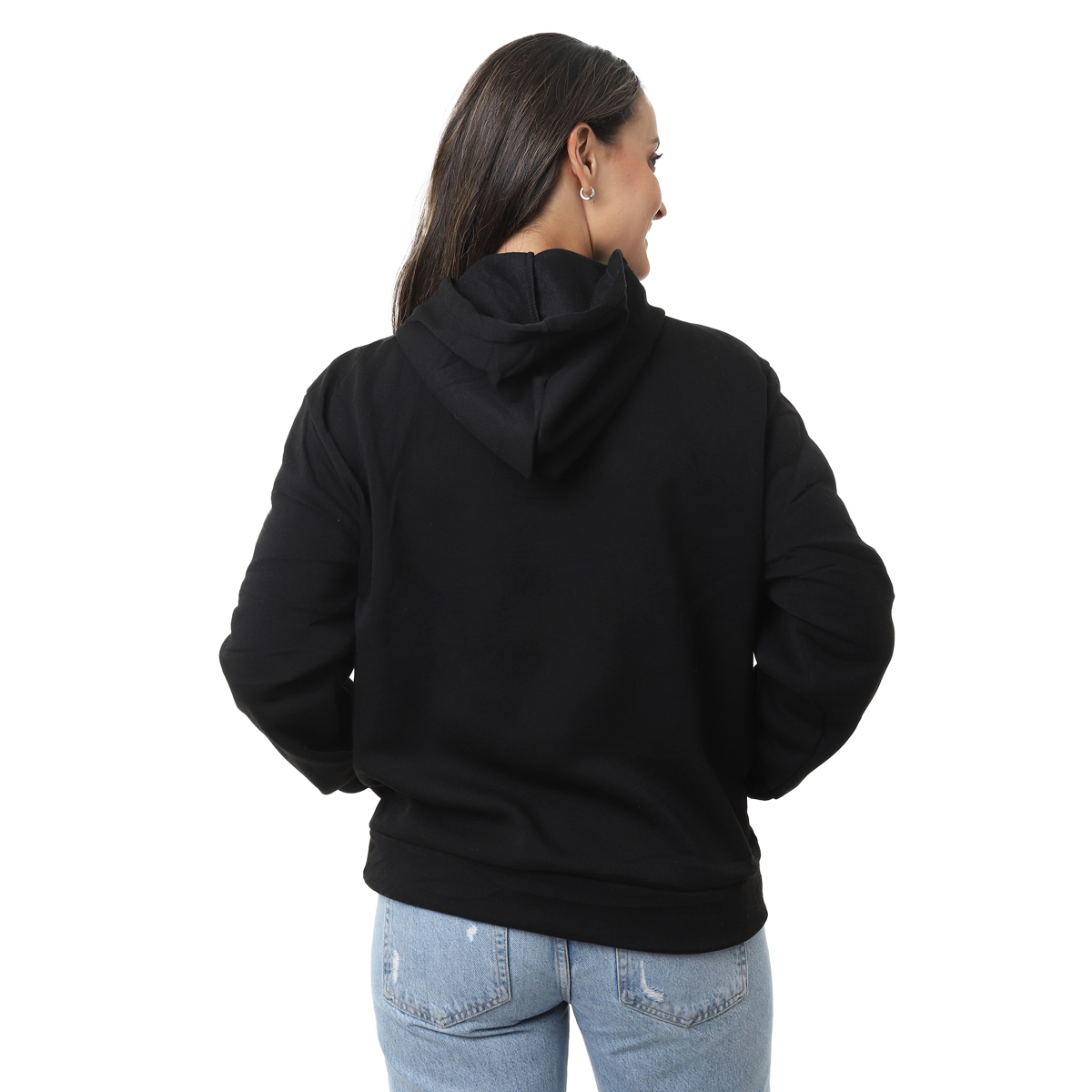 Foto 3 pulgar | Sudadera Mujer Hoodie Negra Capucha Afelpada, Moda Casual Y Cómoda – Ideal Para Clima Frío