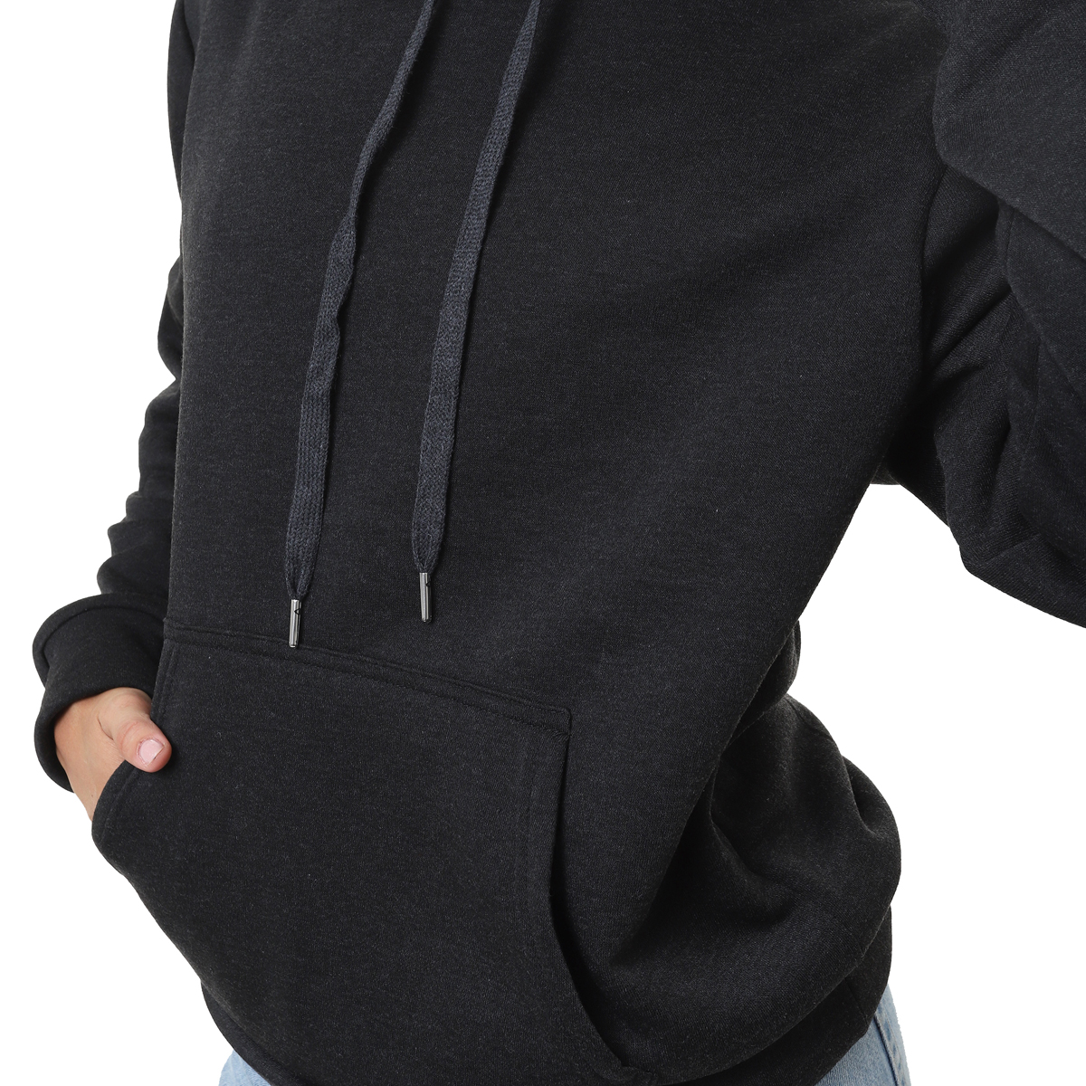 Foto 5 pulgar | Sudadera Mujer Hoodie Negra Capucha Afelpada, Moda Casual Y Cómoda – Ideal Para Clima Frío