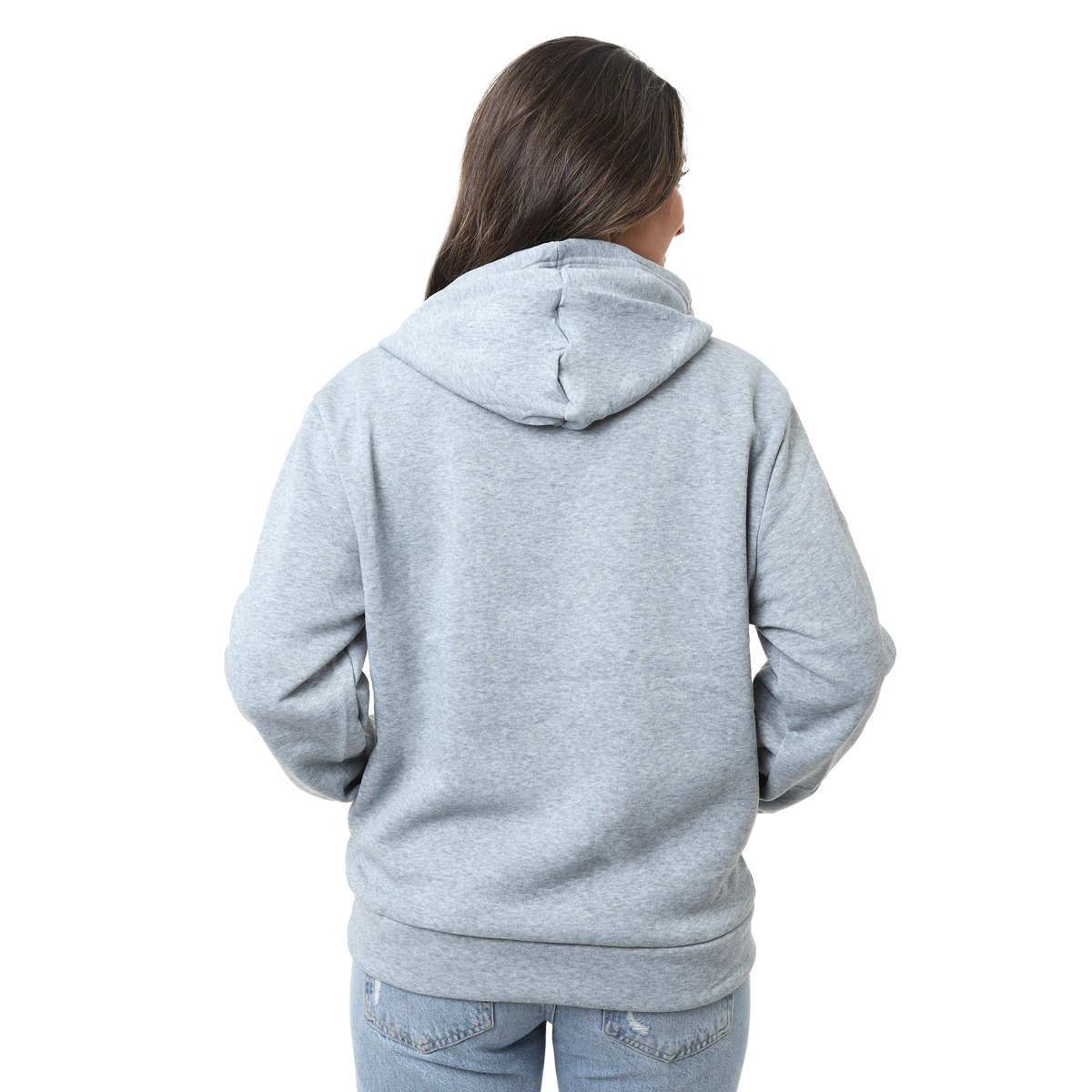 Foto 4 pulgar | Sudadera Mujer Hoodie Gris Oxford Capucha Afelpada, Moda Casual Y Cómoda – Ideal Para Clima Frío