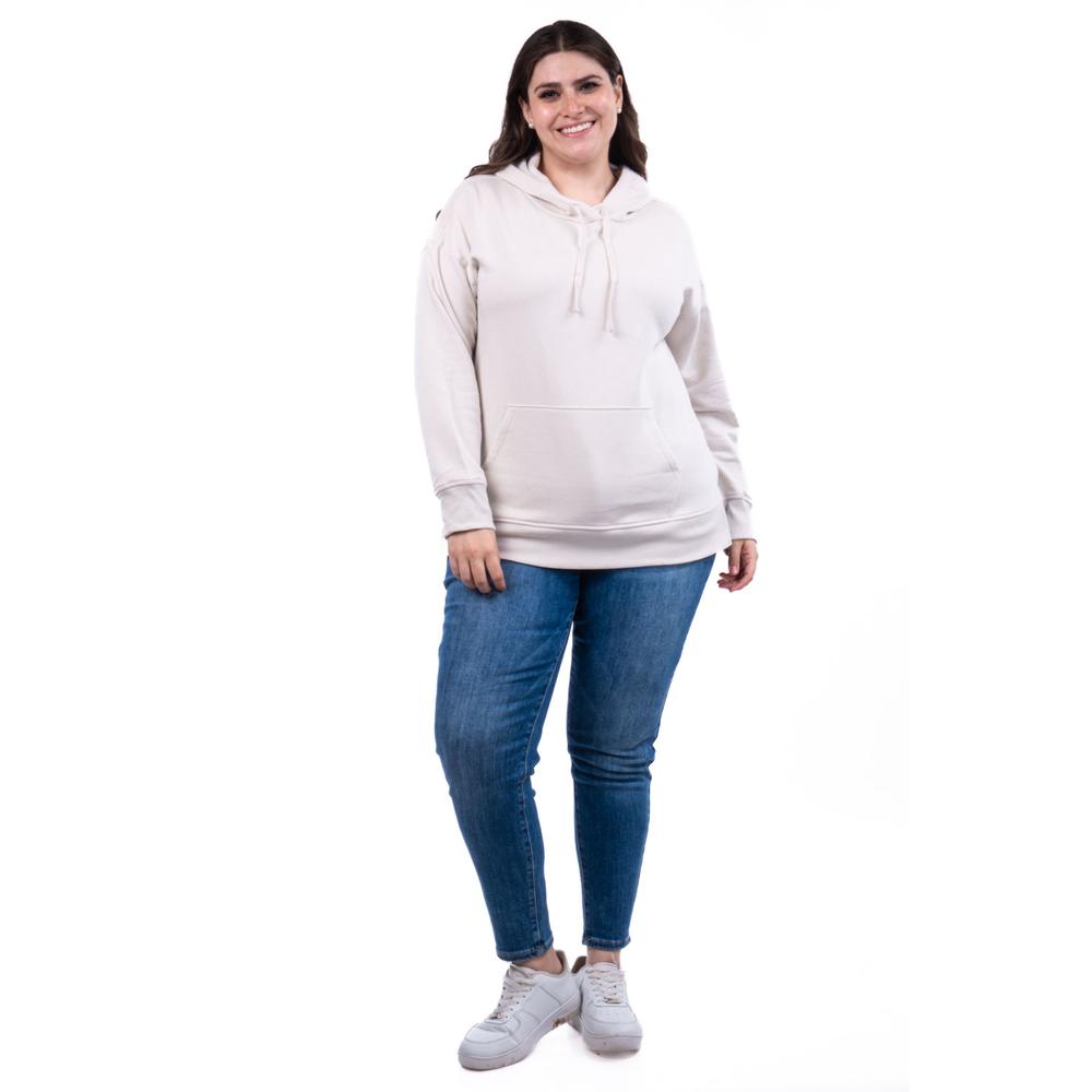 Foto 6 pulgar | Sudadera Con Capucha Roman Fashion /tallas Extras, 1011 (hueso) Beige