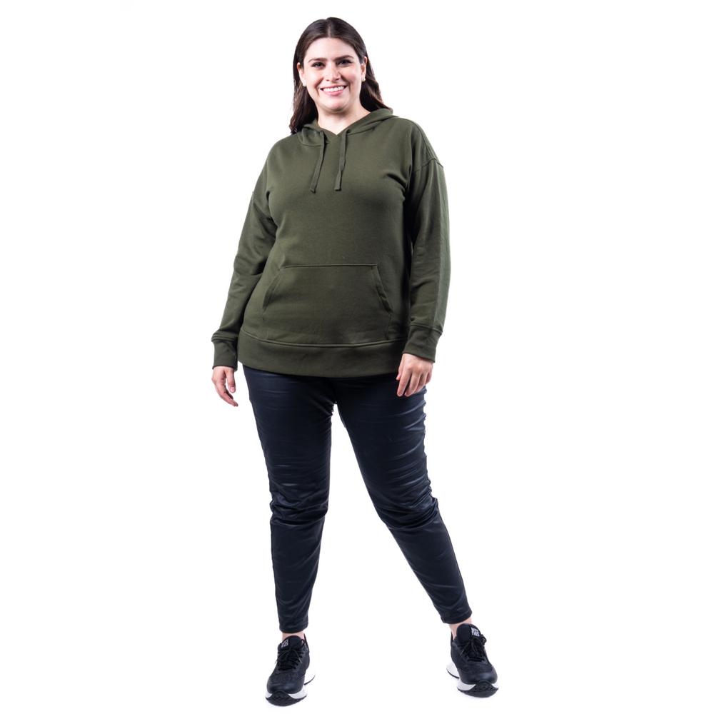 Foto 5 | Sudadera Con Capucha Roman Fashion /tallas Extras, 1011 (verde Militar) Verde Oscuro