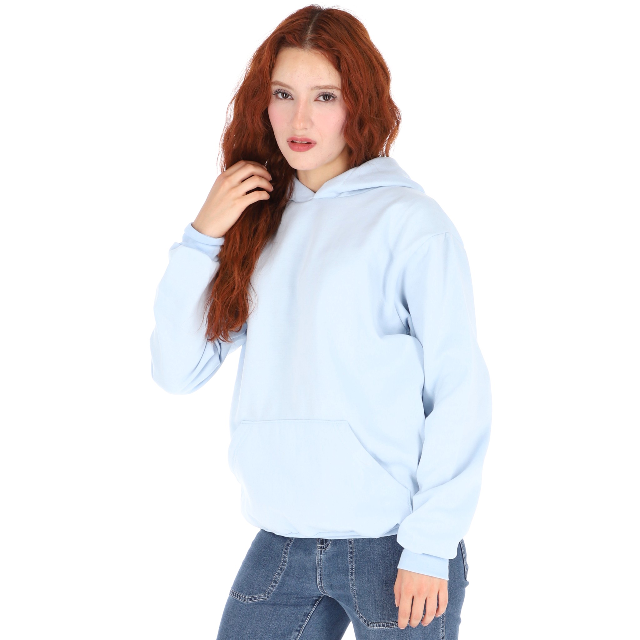 Foto 2 pulgar | Sudadera Con Capucha Color Azul Cielo Para Mujer Chb Chili Beans Clothing Co.