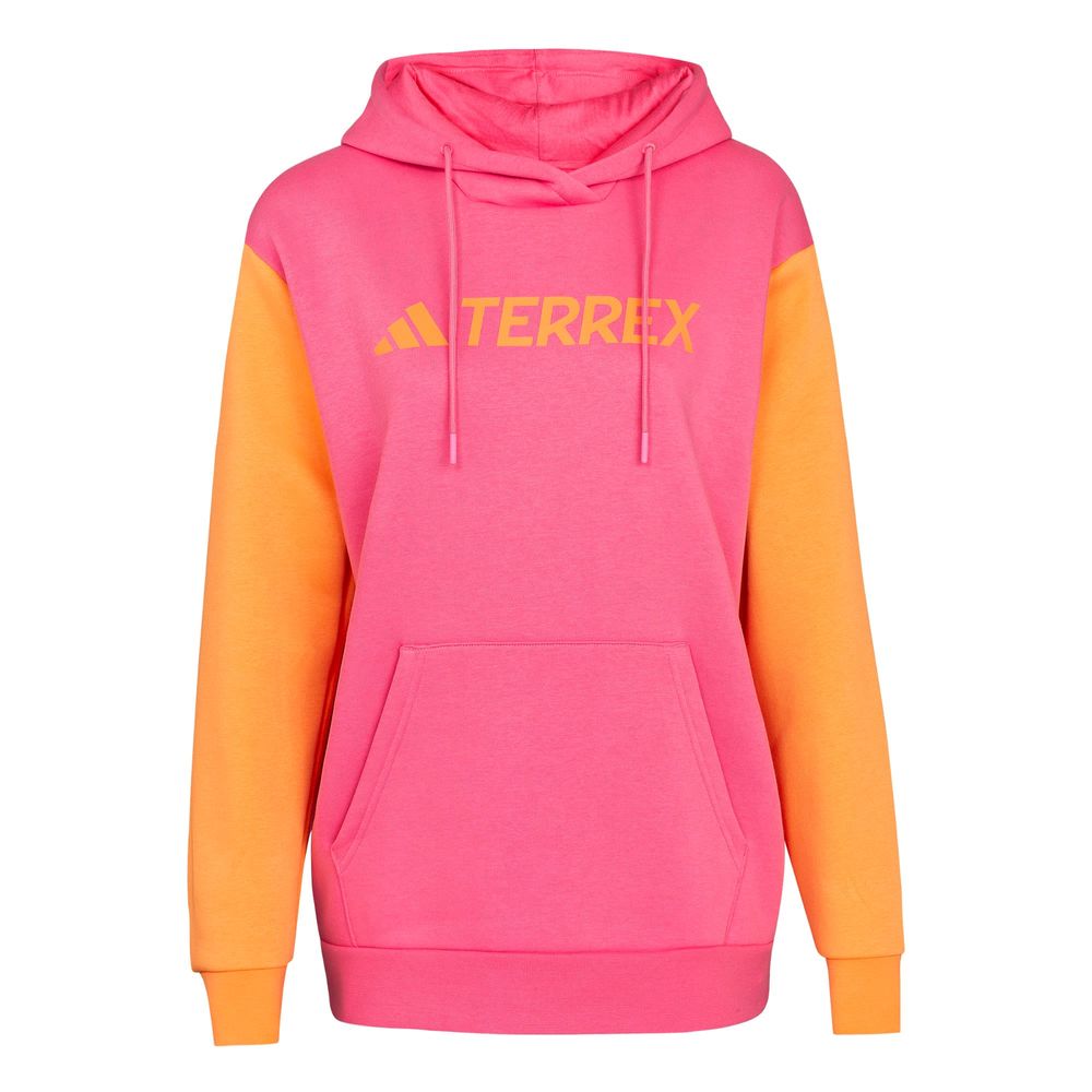 Foto 1 | Sudadera Con Gorro Terrex Multi Logo Grande Adidas Rosa Mujer