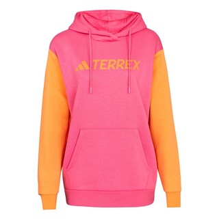 Foto 1 | Sudadera Con Gorro Terrex Multi Logo Grande Adidas Rosa Mujer