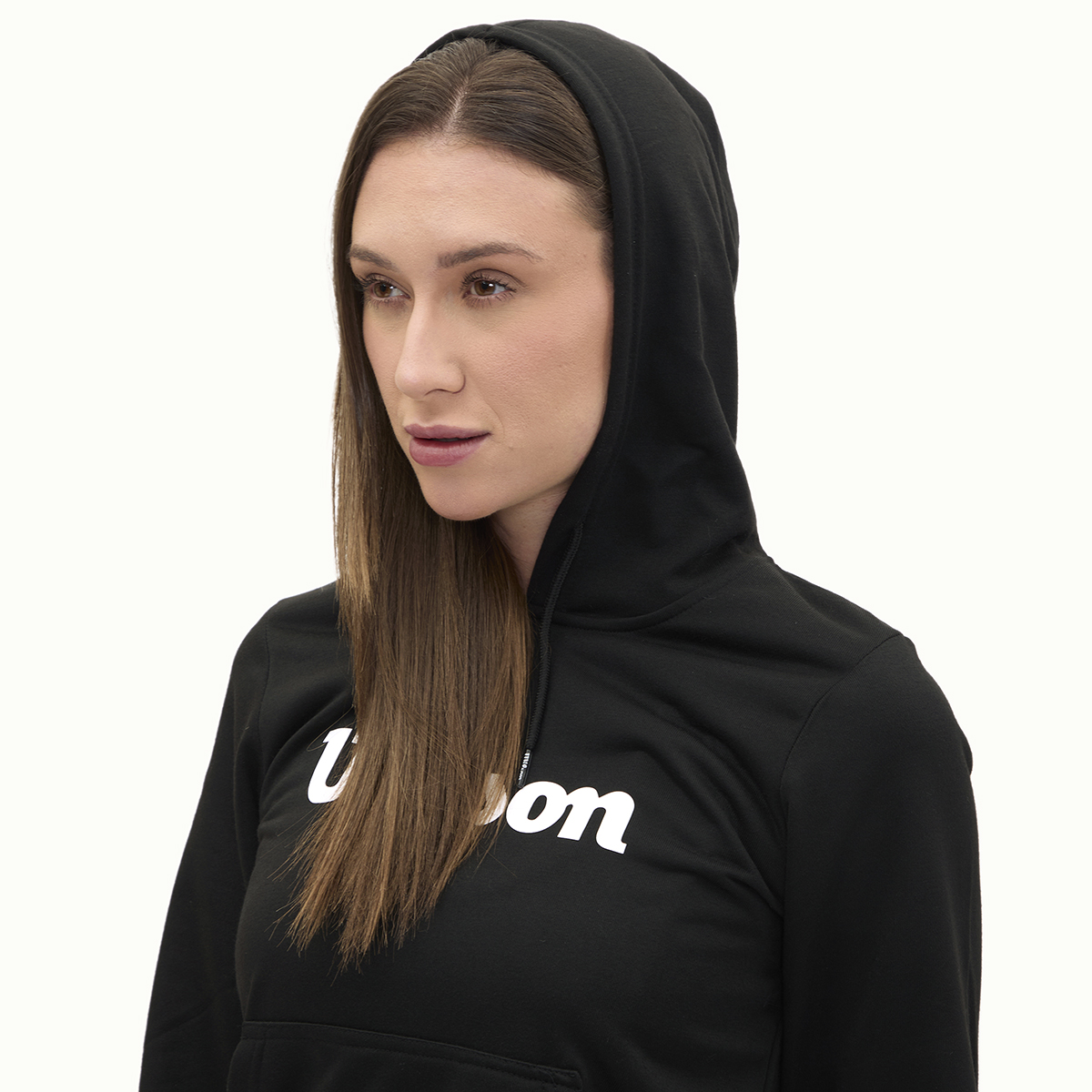 Foto 5 pulgar | Sudadera Estampada Wilson Con Gorro French Terry Para Mujer