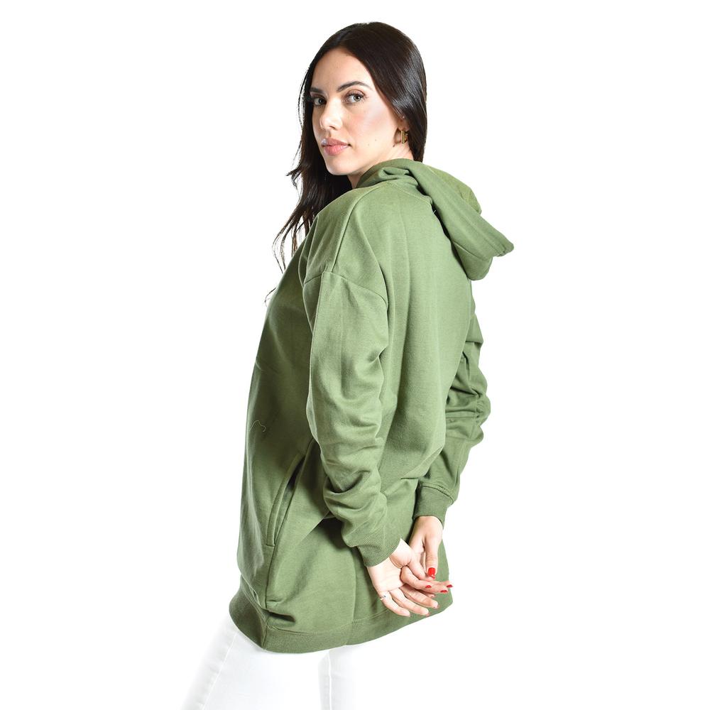 Foto 4 pulgar | Sudadera Larga con Capucha Roman Fashion Juvenil Verde