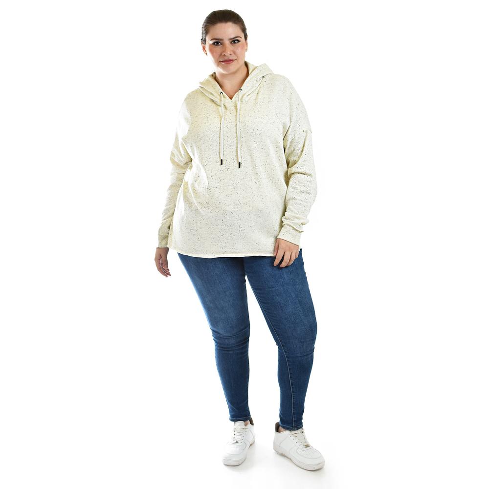 Foto 5 pulgar | Sudadera Efecto Jaspeado Roman Fashion /tallas Extras, 654 (beige) Beige