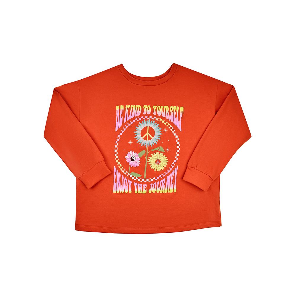 Foto 3 | Sudadera Ilusión 48005 Naranja Oscuro