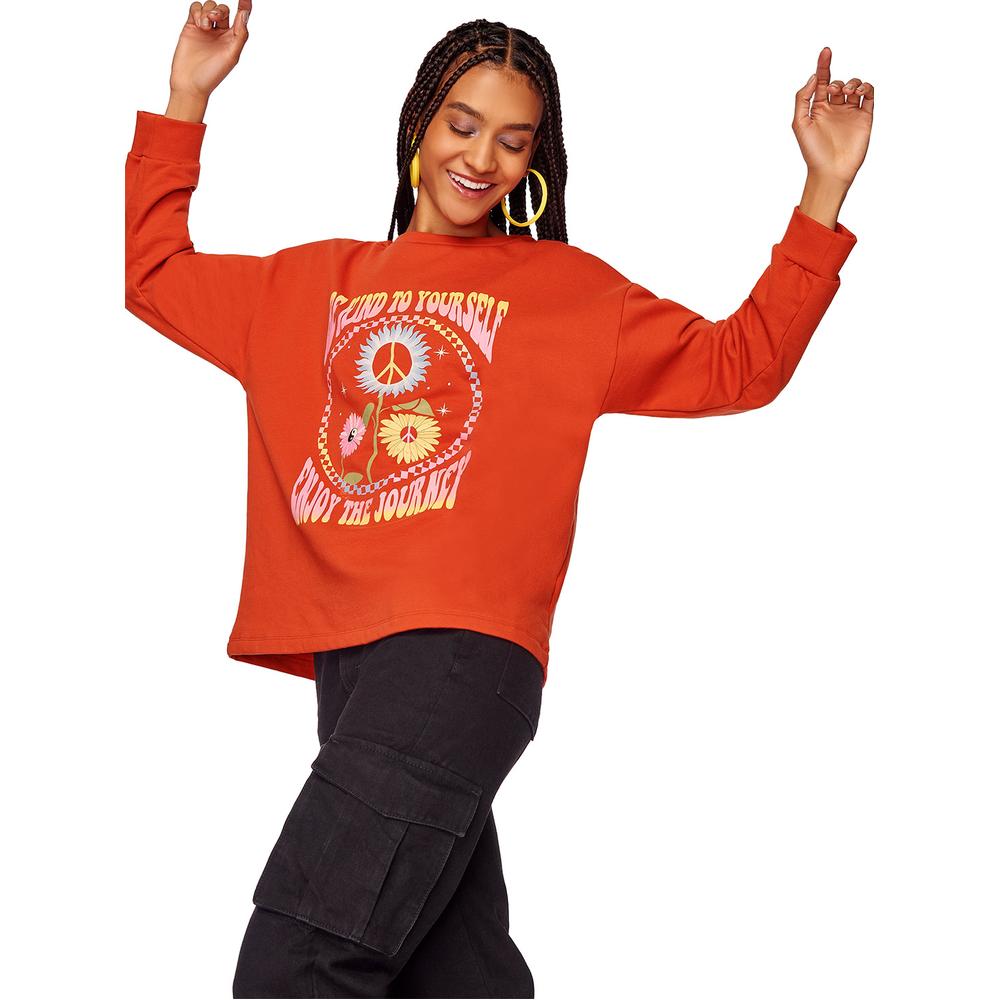 Foto 5 pulgar | Sudadera Ilusión 48005 Naranja Oscuro