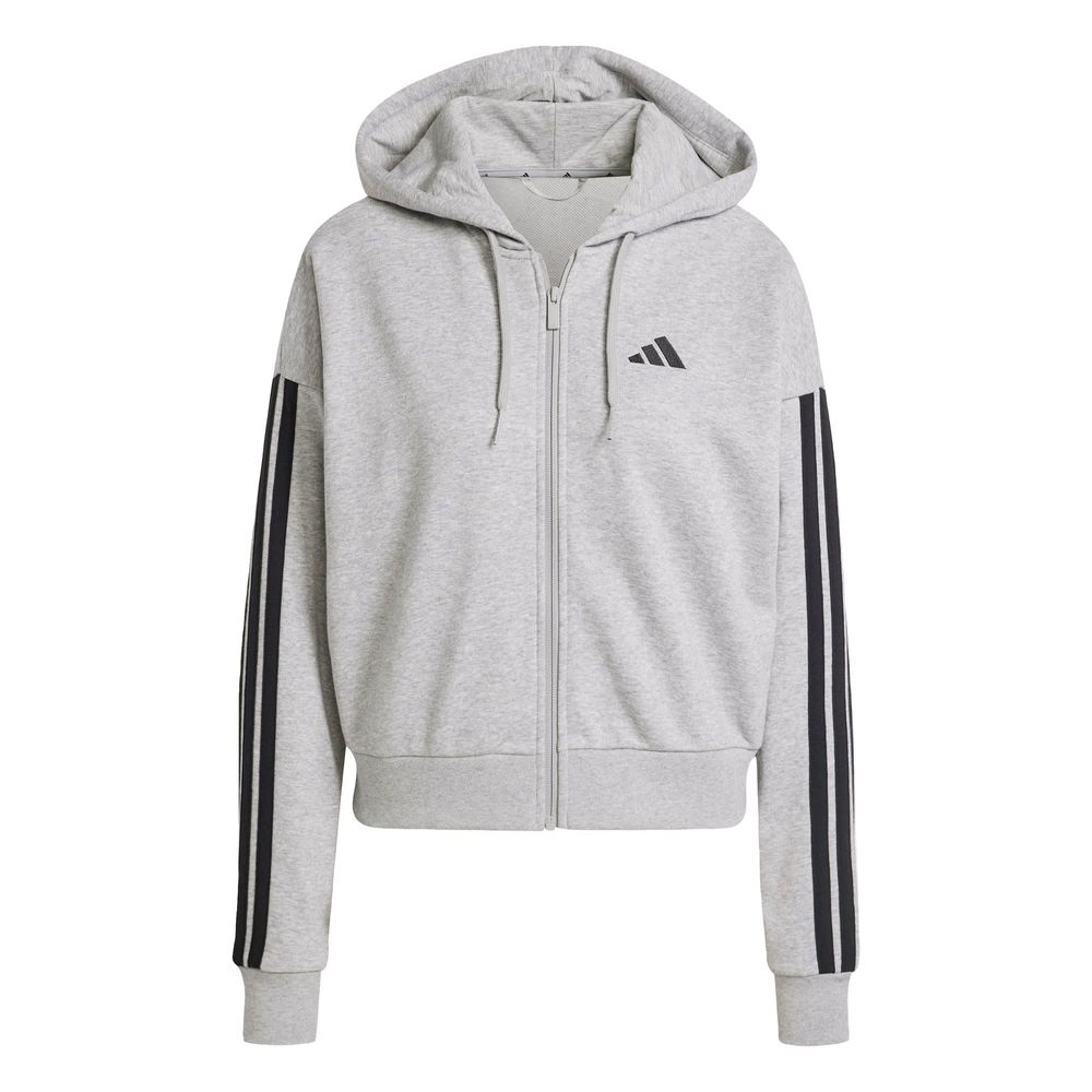 Foto 2 pulgar | Sudadera Adidas W 3s Ft Fz Hd Gris para Mujer