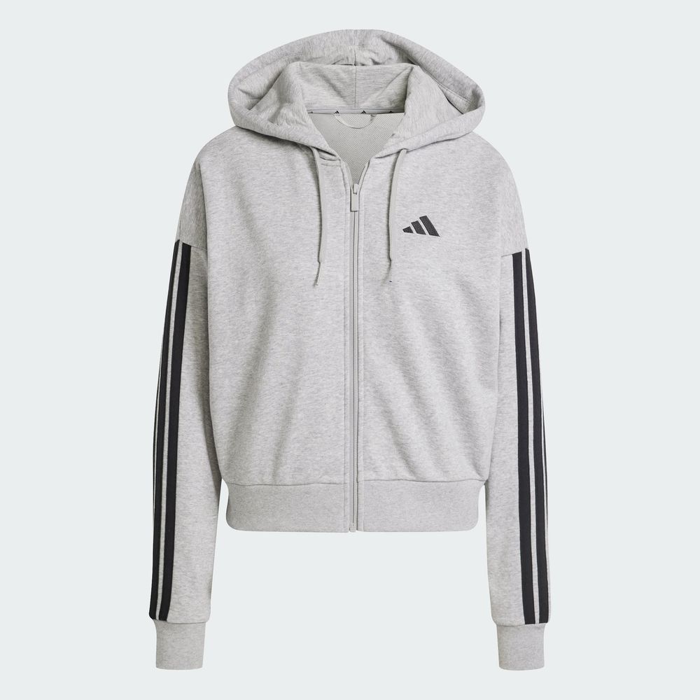 Foto 4 pulgar | Sudadera Adidas W 3s Ft Fz Hd Gris para Mujer