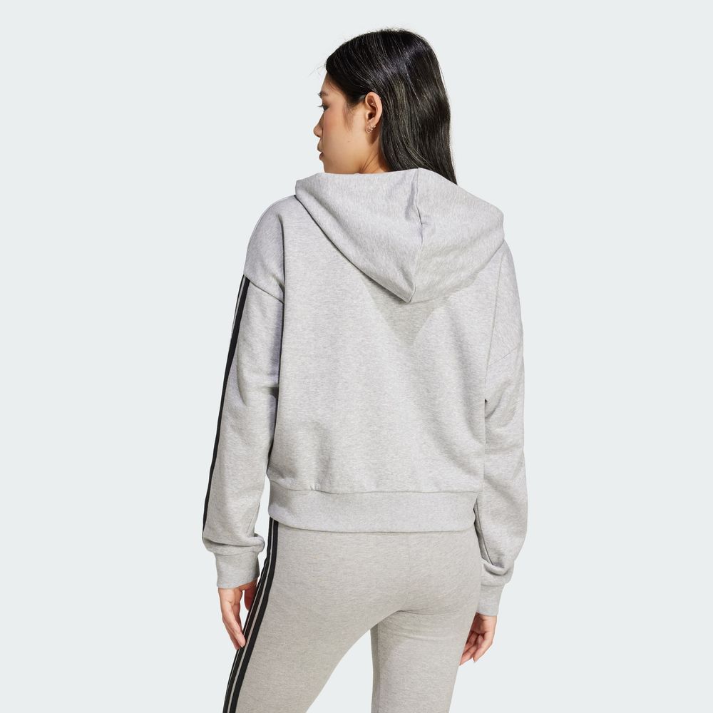 Foto 5 pulgar | Sudadera Adidas W 3s Ft Fz Hd Gris para Mujer